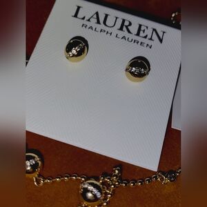 Lauren Ralph Lauren Gold-Tone Stud Earrings (Last Chance To Purchase)